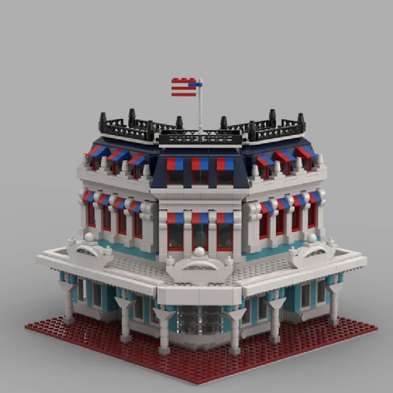 1076 قطعة MOC مدينة شارع المشاهد وحدات متجر الحلويات الفاخرة اللبنات لتقوم بها بنفسك التعليمية الجمعية ألعاب أطفال الهدايا