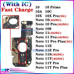 Usb Dock Charger Connector for Xiaomi Redmi Note 11 11S 11E 11T 10 10C 10X 10T Prime Pro Plus + 4G 5G Charging Board Flex Ports