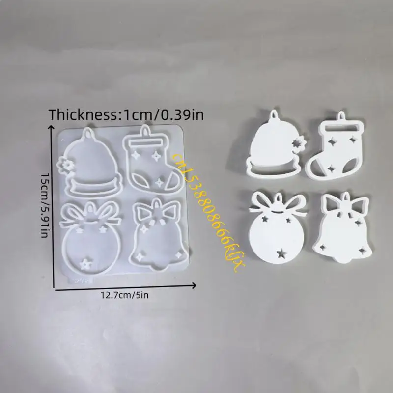 قوالب تزيين المنزل القابلة لإعادة الاستخدام تحت عنوان عيد الميلاد، تصميم سهل الإصدار مناسب لصنع الزينة والحرف اليدوية للمهرجانات #6