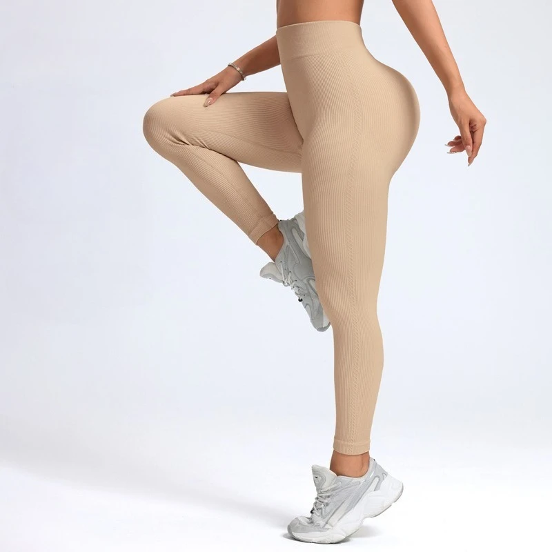 

Женские спортивные брюки с сексуальными линиями, поднимающие ягодицы, спортивные узкие эластичные брюки для фитнеса с высокой талией, брюки для йоги для бега