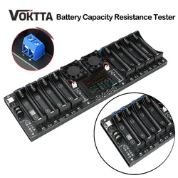 8 Channels 18650 Lithium Battery Tester  DC Port 2.4-inch Color Screen Digital Battery Power Detector Module DC5V 10A Tester