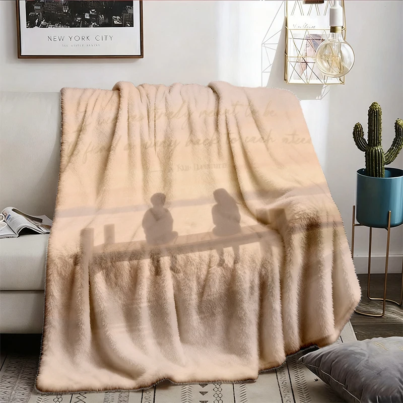 RIP Dawson Leery Flannel Blanket, 90s Teen Drama Aesthetic Flannel Throw, Retro Lake Dock Graphic Cozy Blanket