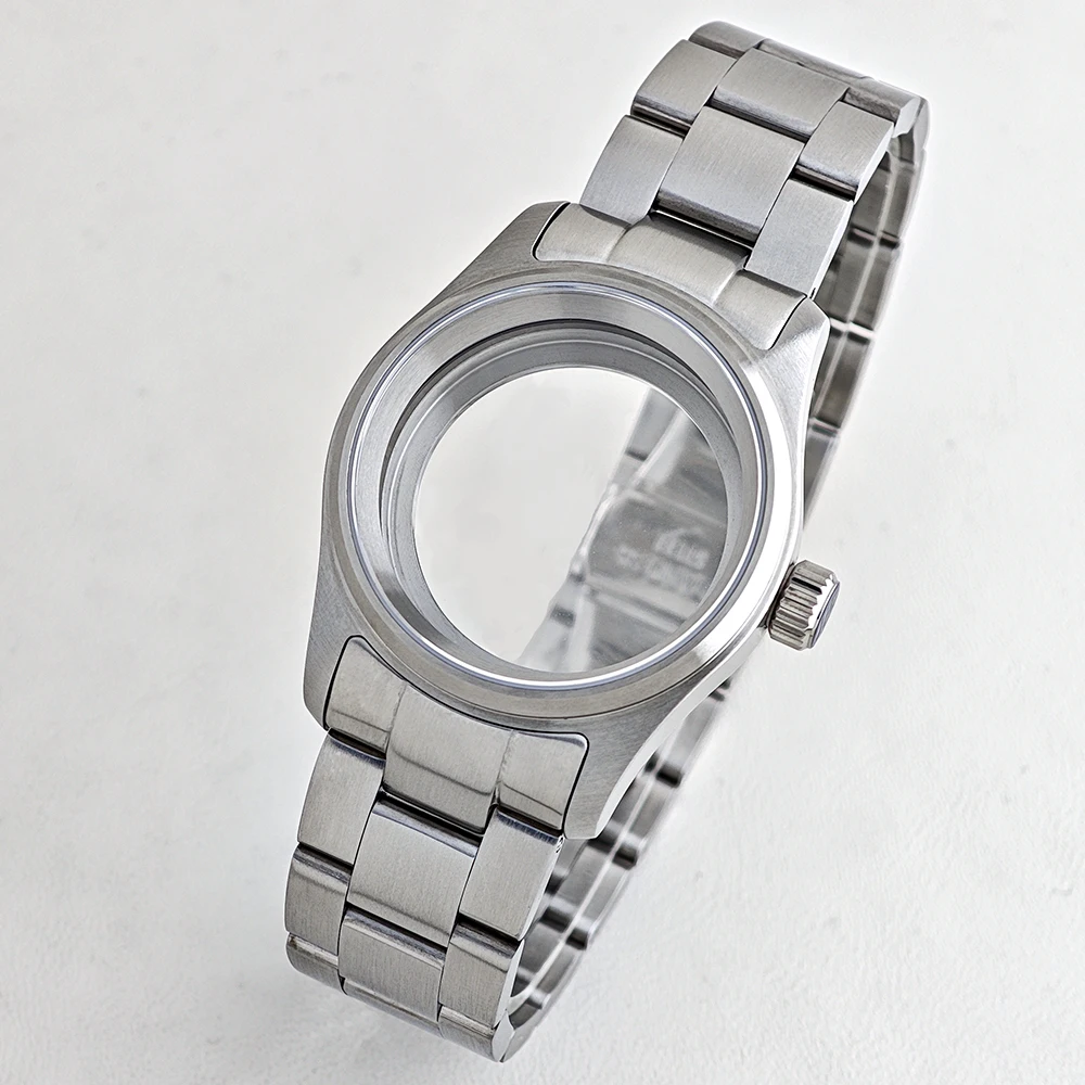 SUPER NH35 Case 36mm Pilot Case 29mm Pilot Dial Green Luminous Suitable for NH35 NH36 Movement Diver Sapphire Glass Silvery Case view 6