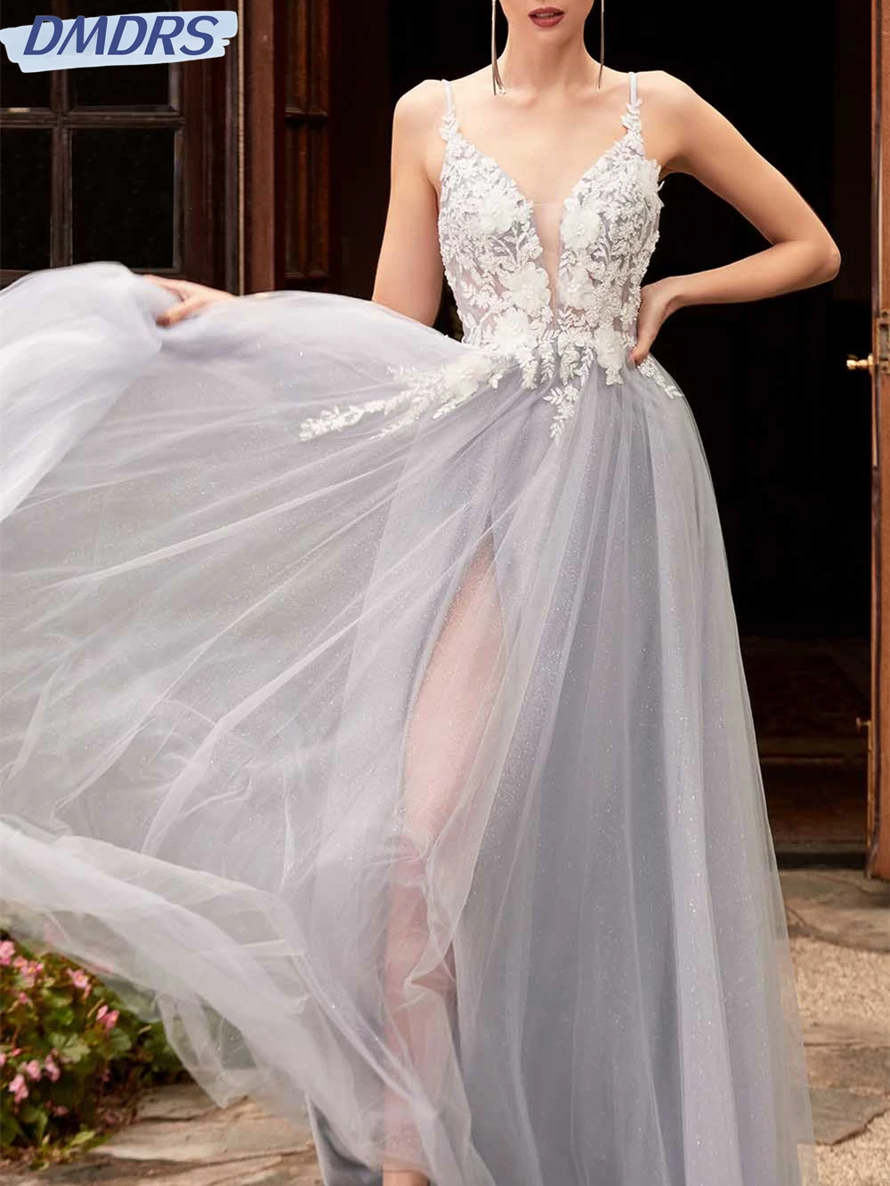 Abito da ballo classico in Tulle a-line 2024 abiti da sera eleganti con applicazioni eleganti abiti lunghi fino al pavimento Vestidos De Novia