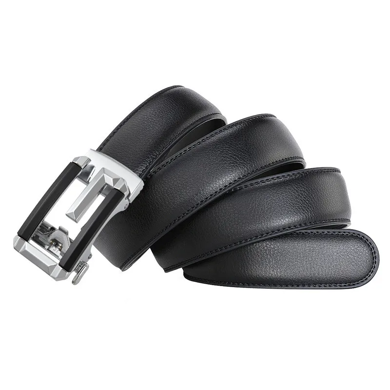 Leder-Klickgürtel für Herren und Damen, 3,5 cm, mit hochwertiger Legierung, automatischer Schnalle, Unisex, klassische Business-Gürtel für Jeans – Detail 7