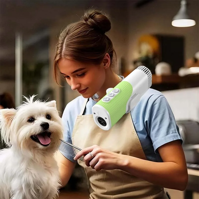 

220V 110V US Plug Low Noise Pet Hair Dryer Free-Hands Neck Holder Special Blowing Machine for Cats and Dogs Grooming