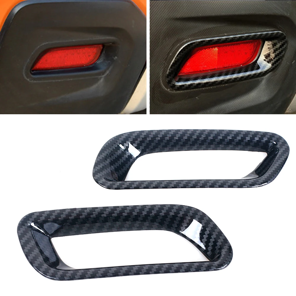 Car Headlight Eyebrow Rear Window Front Rear Fog Lamp Light Frame Cover Sticker Trim ABS Carbon Fiber For Subaru XV 2012-2016