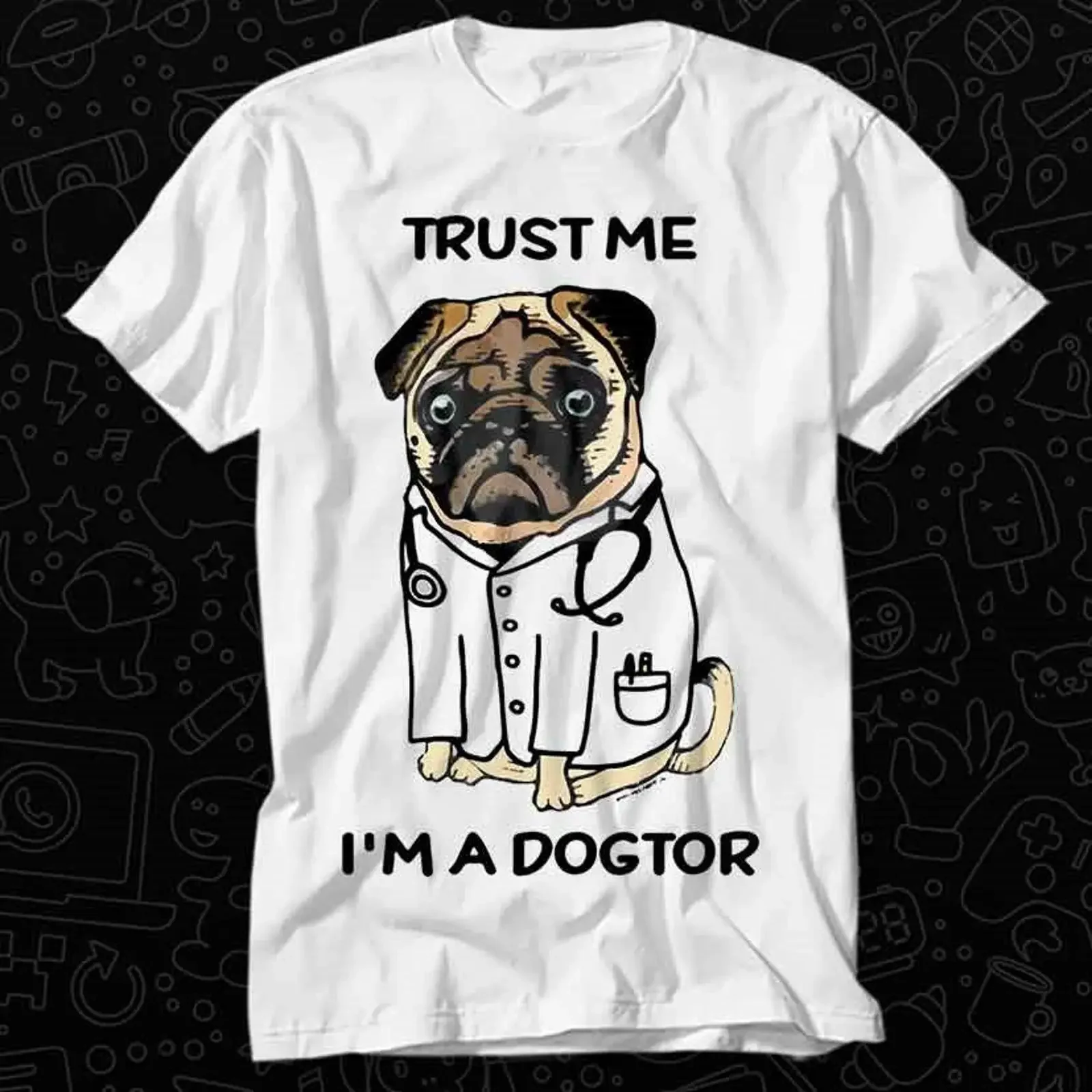 Dog Doctor Trust Me I Am A Dogtor T Shirt For Top Adult Vintage Music Best Movie OZ230 vintage Washed Soft fashion Unisex homme