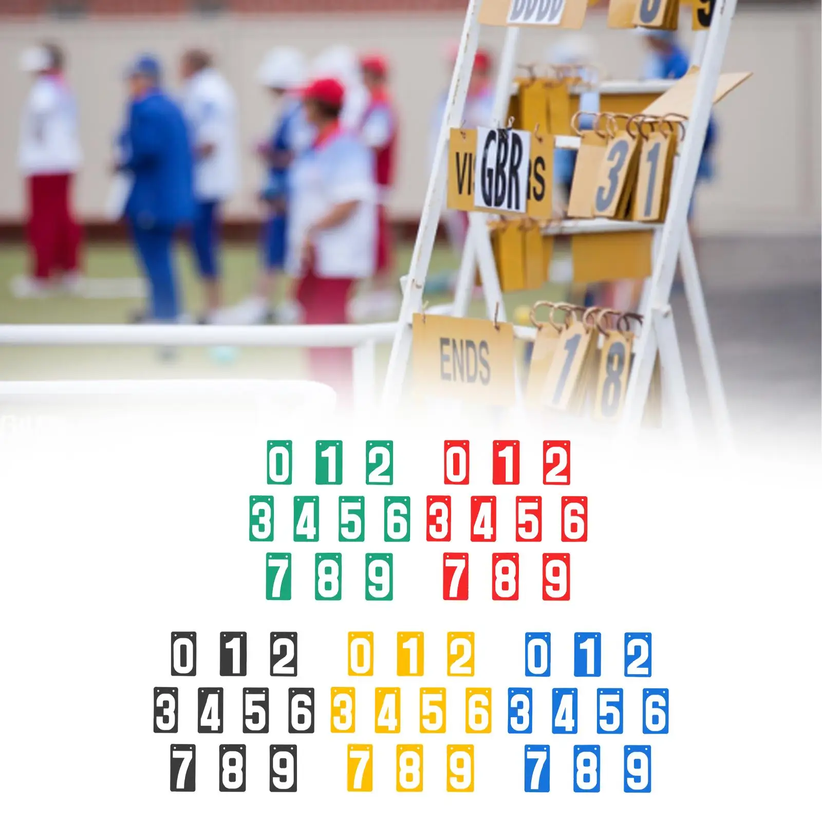 

Score Keeper Numbers 0-9 Team Games Lightweight Table Score Flipper for Tennis Ball Football Badminton Volleyball Basketball