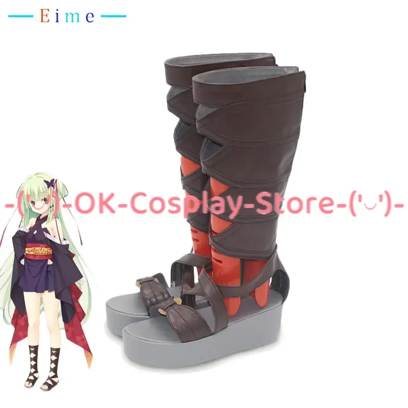 Jogo Sentren Banka Murasame Sapatos Cosplay, Botas De Carnaval De Halloween, Sapatos PU, Adereços Cosplay, Custom Made