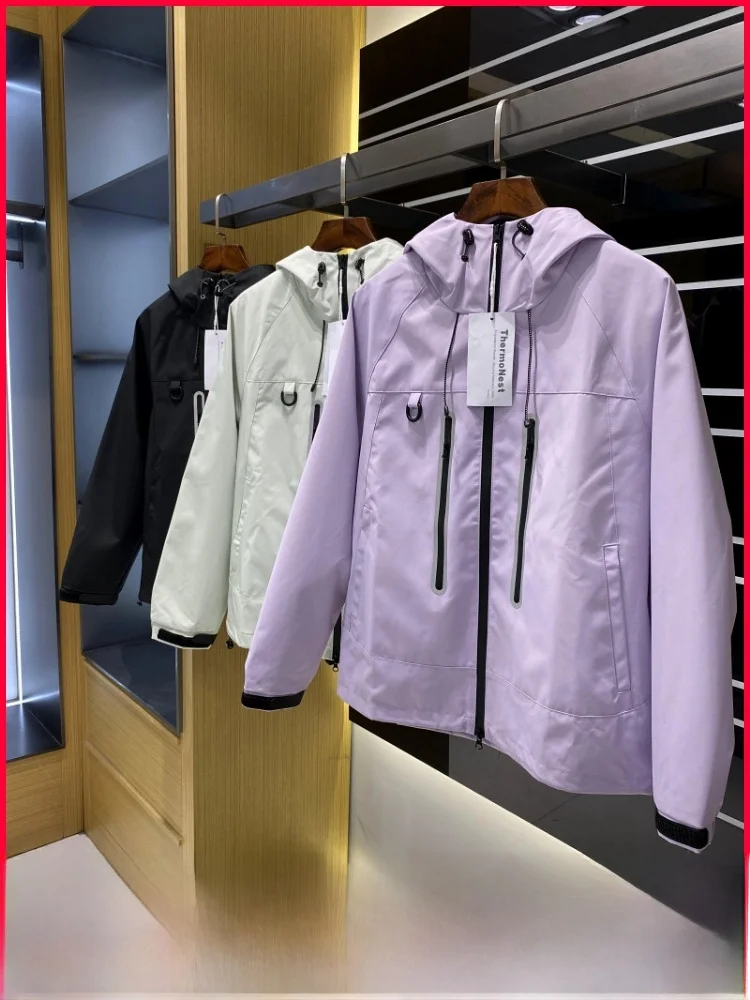 

Уникальный товар! Уличная светоотражающая водонепроницаемая ветрозащитная куртка с капюшоном на молнии из полиэфирного волокна для весны и осени