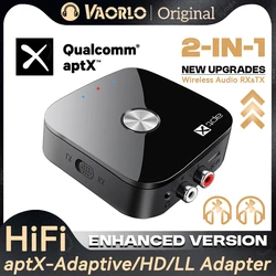 2 in 1 aptX Bluetooth Audio Transmitter Receiver 3.5MM AUX RCA Hifi Stereo Music aptX-Adaptive/HD/LL Multipoint Wireless Adapter