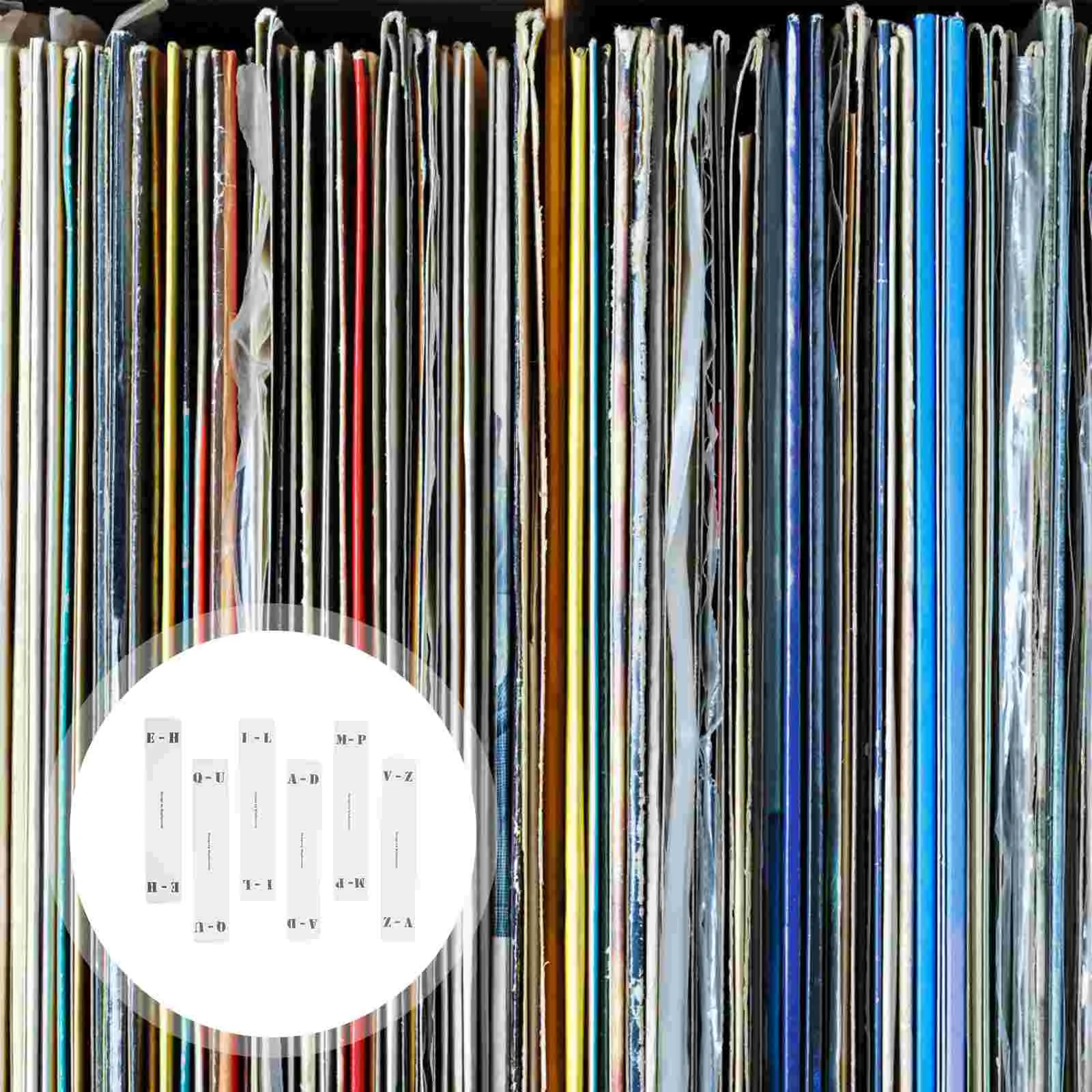 CD Record Sorting Card Divider Dividers Shelf Acrylic Horizontal Label Organizer Drawer