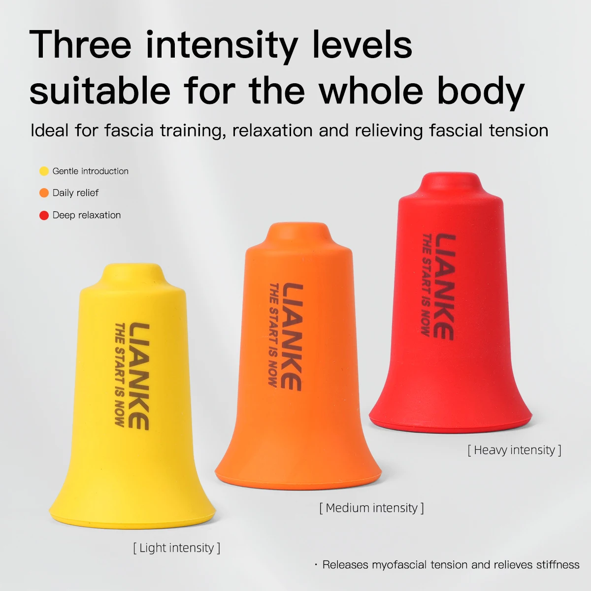 Silicone cupping tool for muscle and fascia relaxation, ideal for use at home to relieve soreness caused by muscle tension.