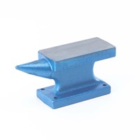 Blacksmith Anvil, Single Piece Iron with Square Holes, Ideal for Metallurgy, Riveting, Flattening, Forging, and Forming Metal
