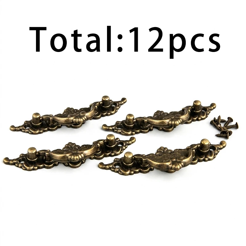 4Pcs402 lace bronzer handle + 8pcs bronzer 3x12 screws total 12pcs for kitchen and wardrobe doors