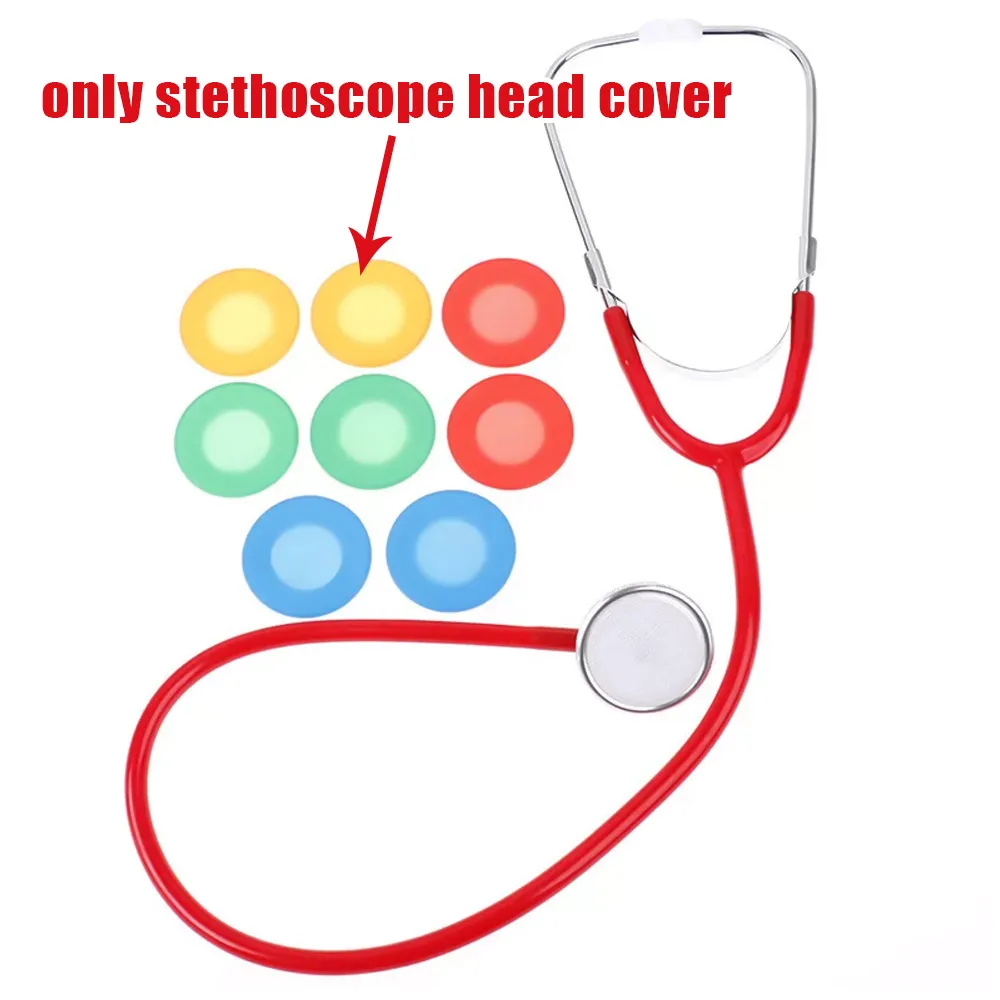 4Pcs Disposable Silicone Stethoscope Cover Head Diaphragm Protector Replacement Part Accessories Silicone Stethoscope Cover Head