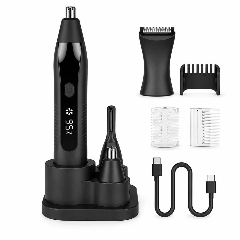 aparador-de-pelos-do-nariz-3-em-1-para-homens-aparador-de-orelhas-e-sobrancelhas-recarregavel-com-display-digital-carregamento-tipo-c-3-cabecotes-removiveis
