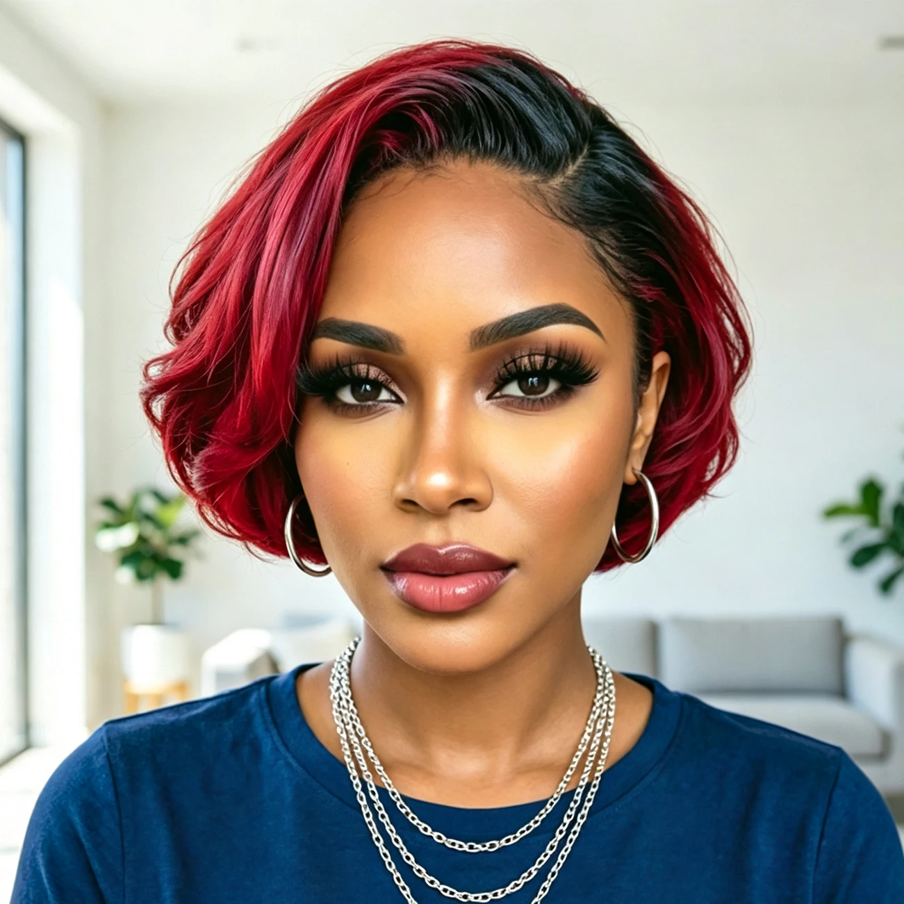 1B/99J Burgundy 13x4 Bob Straight Pre Plucked Brazilian Human Hair Wigs Transparent Lace Frontal Human Hair Wig for Women Halloween Party Daily Wear