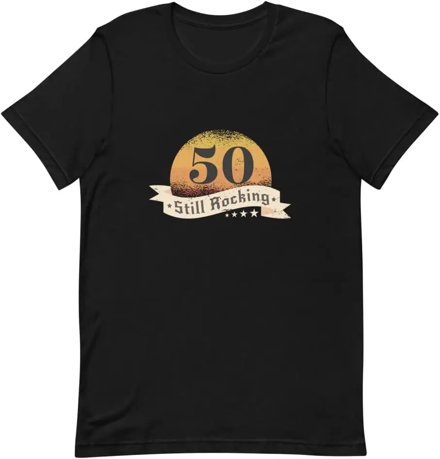 50th Birthday T-Shirt | Today I am 50 & Still Rocking | Cotton Unisex Tshirt