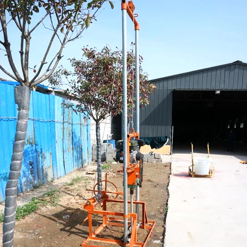 Customized Petrol Portable Water Well Drilling Rig 80m Well Construction Micro Manual Efficient Flexible