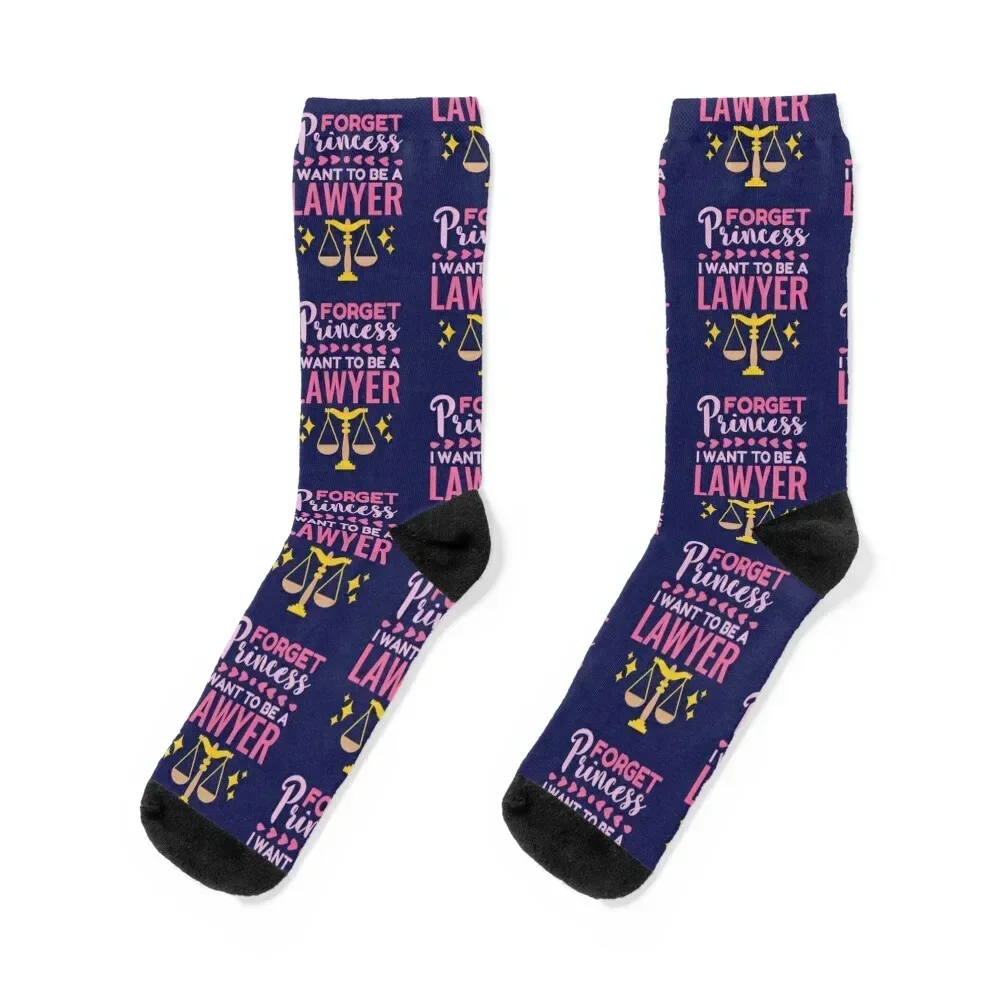 Forget Princess I Want to Be a Lawyer Socks warm winter Soccer Men Socks Women's