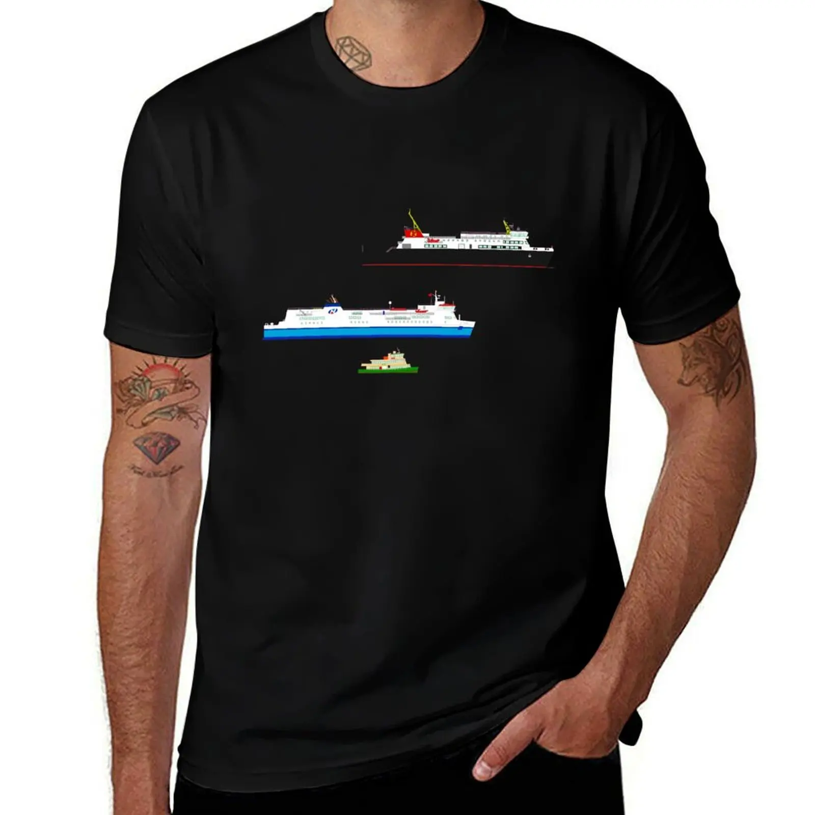 Big Man's Big Ferries T-Shirt Standard Fit Solid Tee Shirt T-Shirt