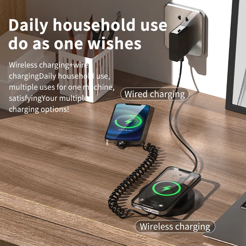 Amsengo Unique on and off the Table Stronger Magnetic Wireless Charger Fast 15W Charger for iphone 15 Pro Trending Products 2025