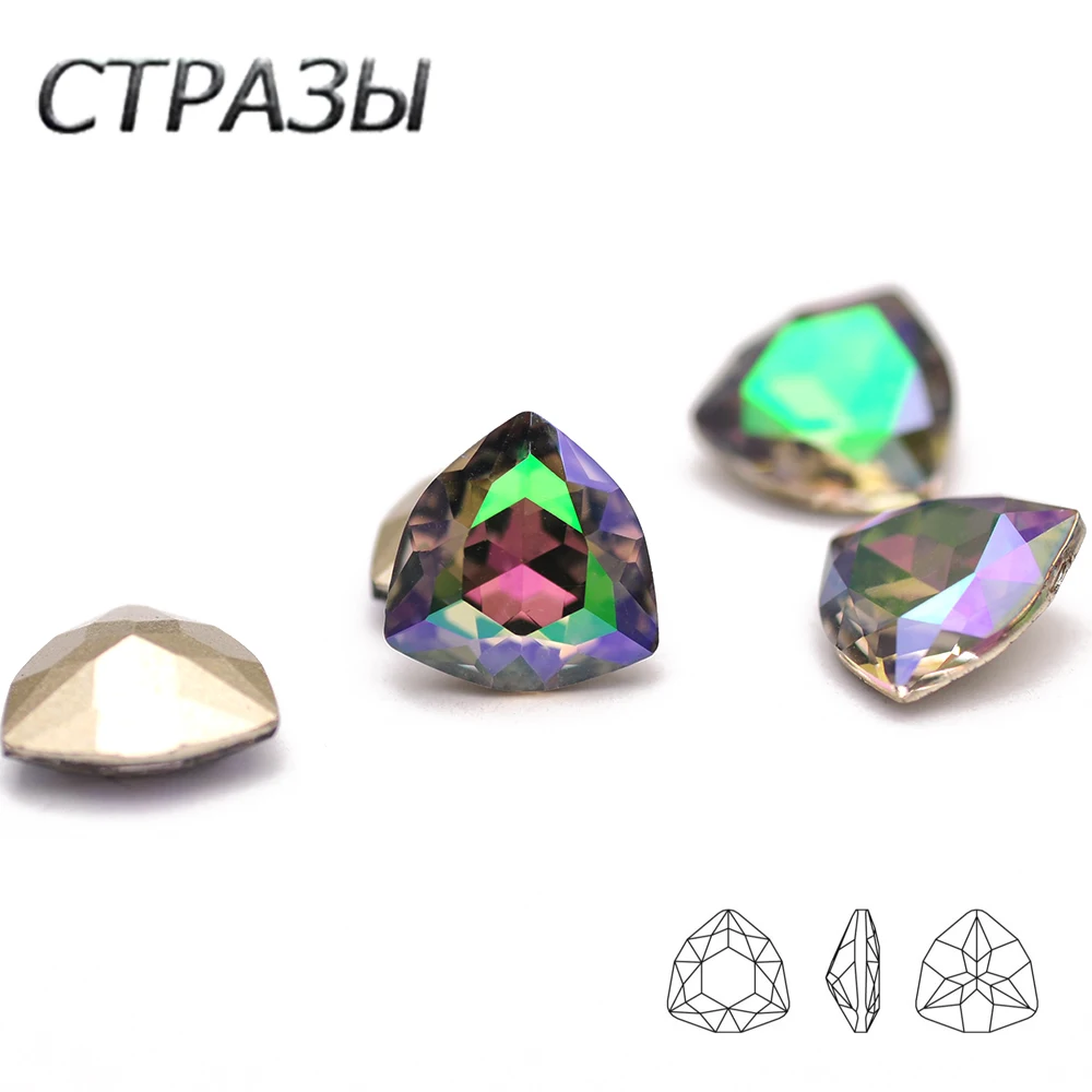 CTPA3bI New Ghost 5PCS Strass Trilliant Glass Glue On Rhinestones DIY Nail Supplies Stones Decorative Jewelry Making Beads