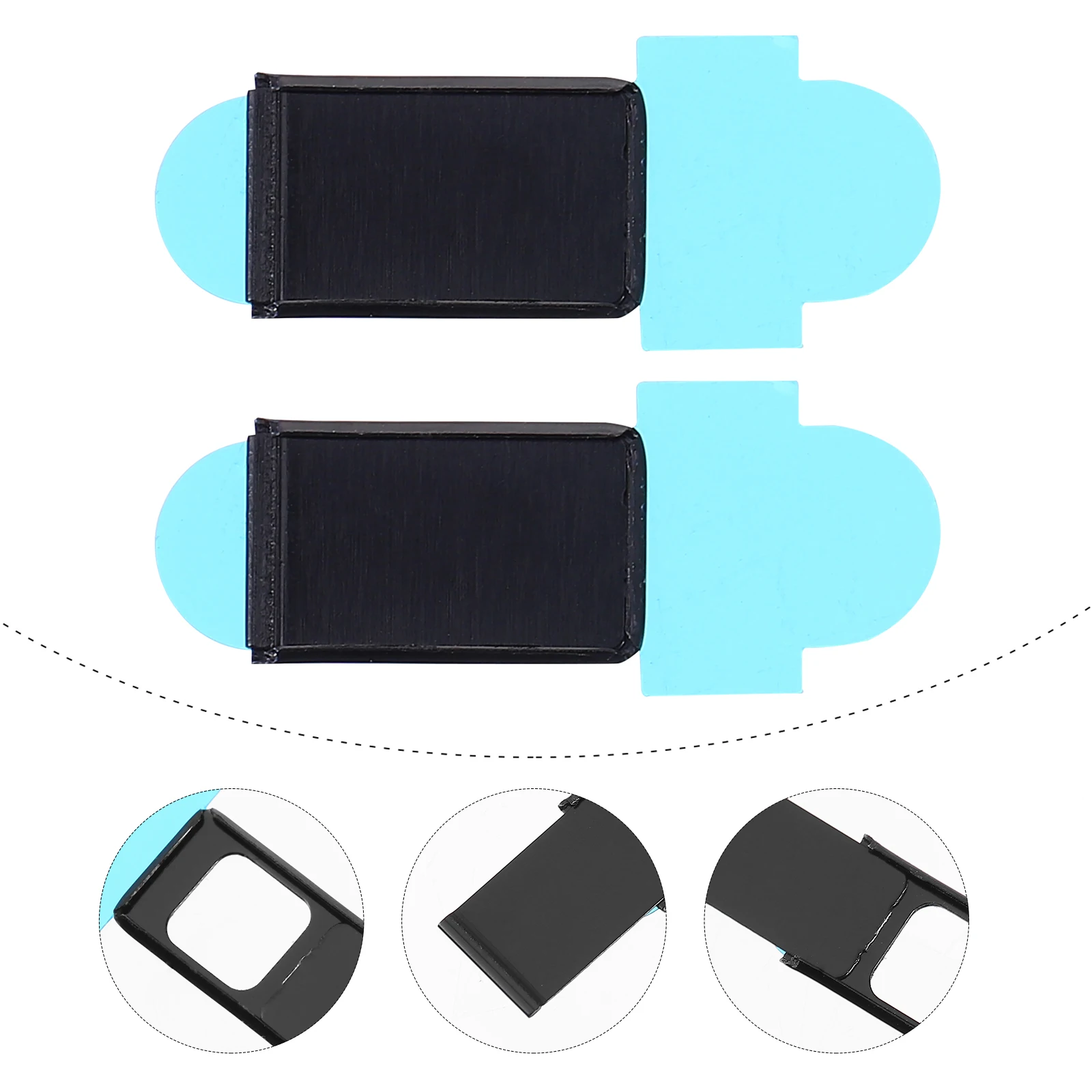 

2 Pcs Protection Cap Camera Cover Cellphone Protective Aluminum Alloy Tablet Laptop Webcam