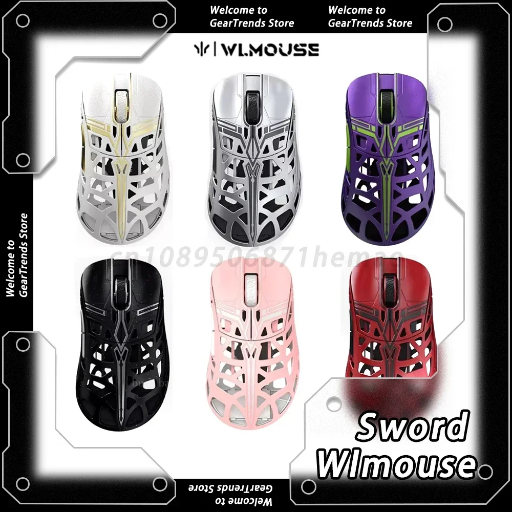 

Мышь Wanling Wlmouse Sword X PAW3950HS, двухрежимная беспроводная игровая мышь, легкая мышь RGB, геймерские офисные аксессуары для ПК, подарки