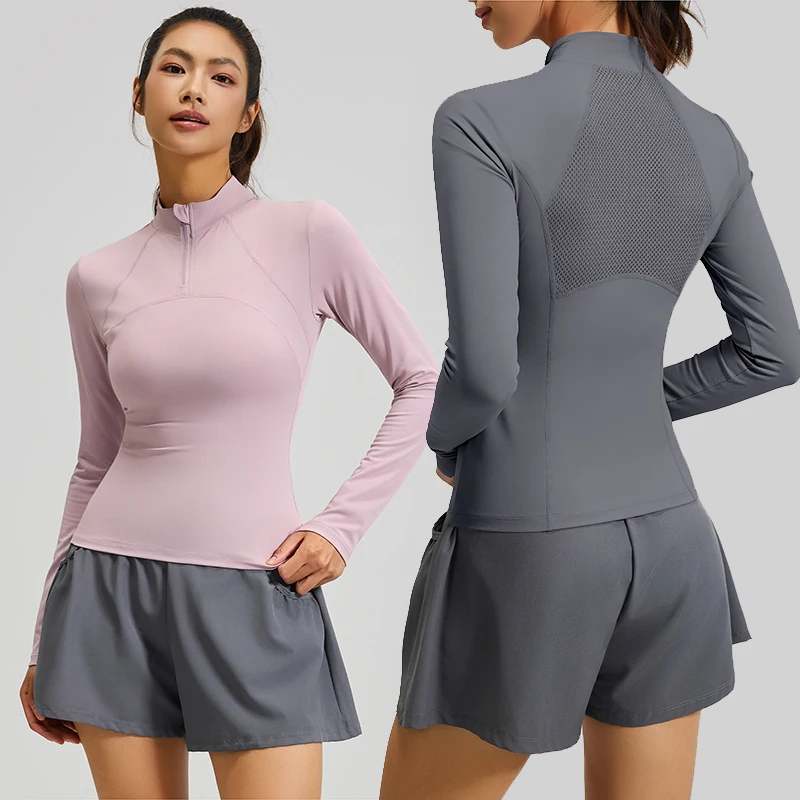 2026 frühjahr und Sommer Neue Slim-fit Atmungsaktive Sport Yoga Anzug Lange ärmeln frauen Herbst Laufen Fitness yoga Top Dünne