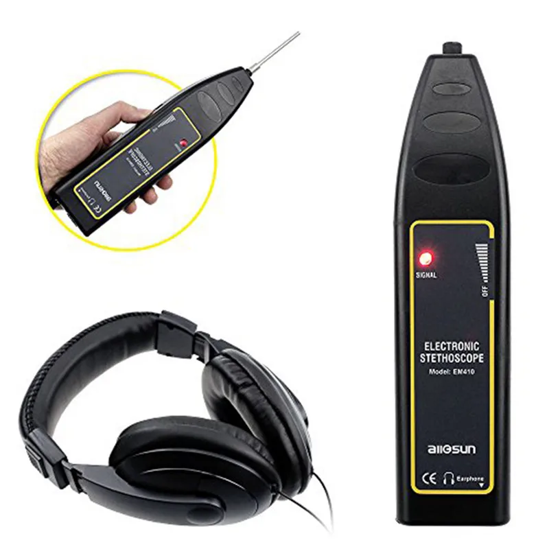 EM410 Electronic Stethoscope Car Noise Finder Automotive Engine Fault Detector Car Abnormal Sound Stethoscope Diagnostic Tool