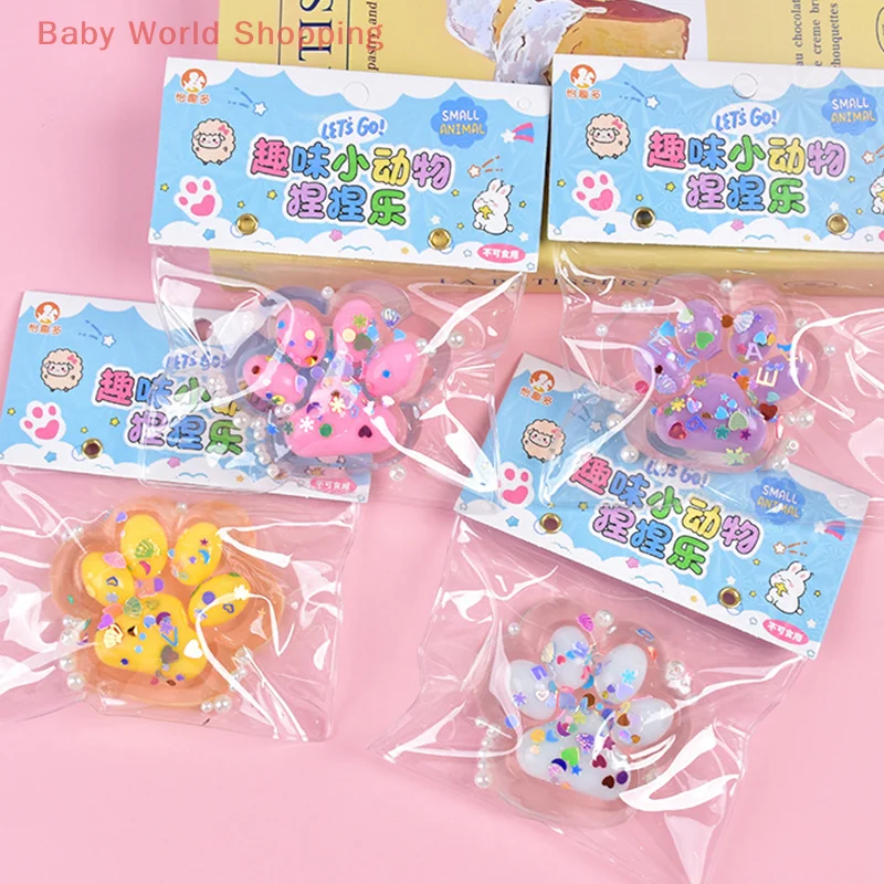 

Милые красочные блестящие прозрачные мягкие кошачьи лапы, снятие стресса, декомпрессионные игрушки, медленный отскок, сжимаемая игрушка для детей, подарок для взрослых