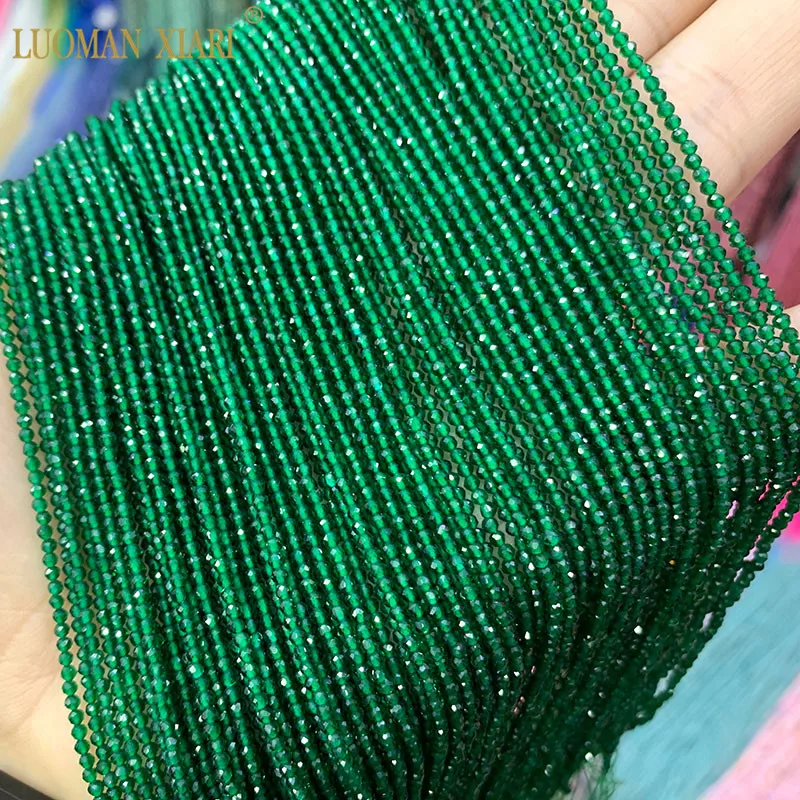 Round Emerald Green Ruby Red Crystal Olive Color Faceted Beads Loose Spacer Beads For Jewelry Making DIY Bracelet Necklace Charm