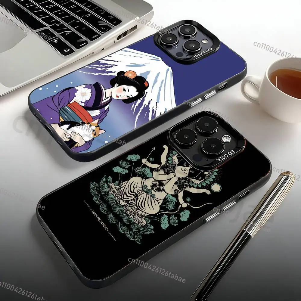 

Cool Japanese Kimono Cat Phone Case For iPhone 17,16,15,14,13,12,11,Pro,Max,Plus,Mini, Matte Shockproof Case