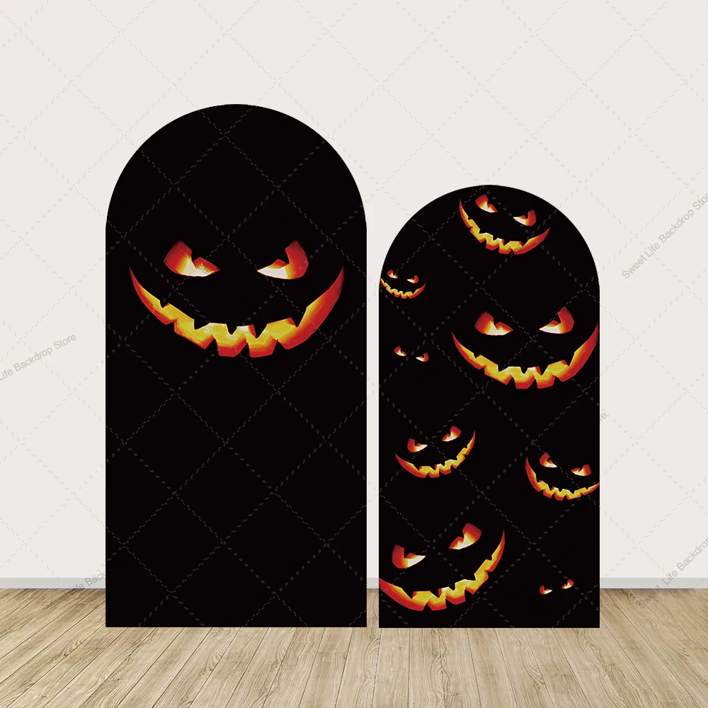 

Хэллоуин Страшная Тыква Арка Фон Крышка Праздничная Атмосфера Детская Вечеринка Украшения Портретный Фон Фотография Опора