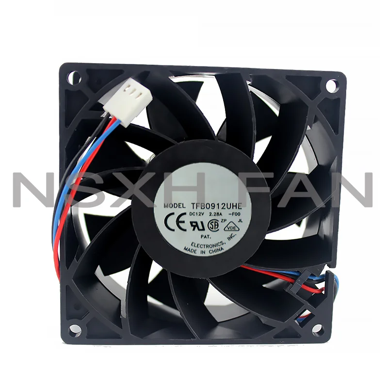 Original TFB0912UHE 9CM 92*92*38mm 12V 2.28A Cooling Fan Server Car Modification Violent Cooling Fan