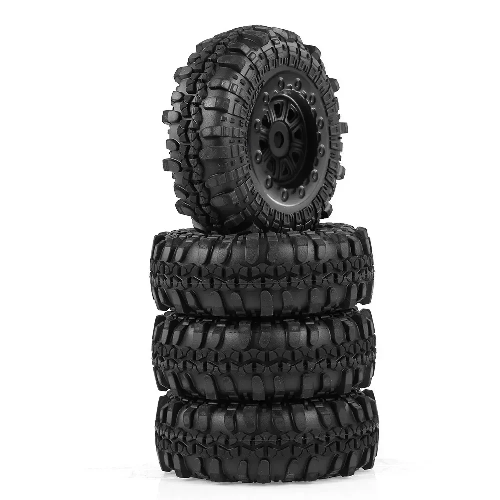 4PCS 47X18mm Wheel Rims Tires Tyre Set for Axial SCX24 90081 AXI00001 1/24 RC Crawler Car Upgrade Parts Accessories