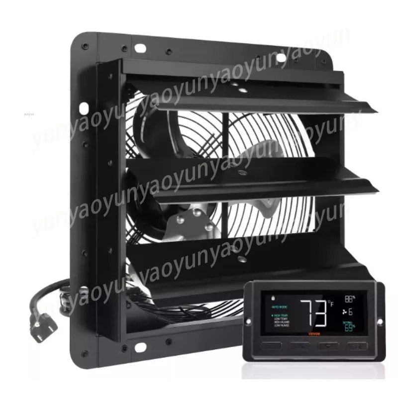 Louvers Can Exhaust The Fan 1 Inch with Temperature and Humidity CAH Degree Controller C Motor E820CFM10 Speed Adjustment