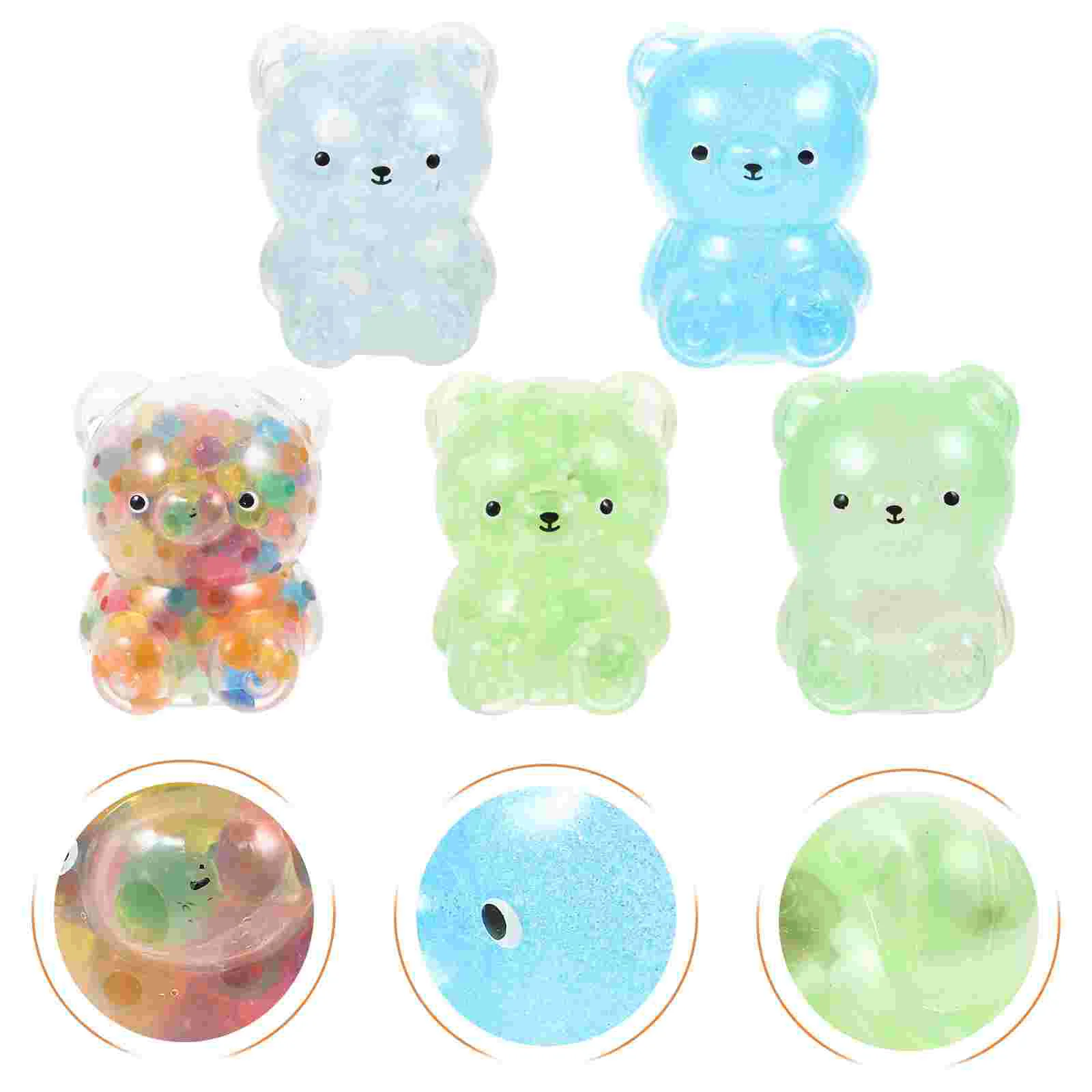 5 Pcs Decompression Toys Compact Adorable Pressure Interesting Cartoon Shaped Christmas