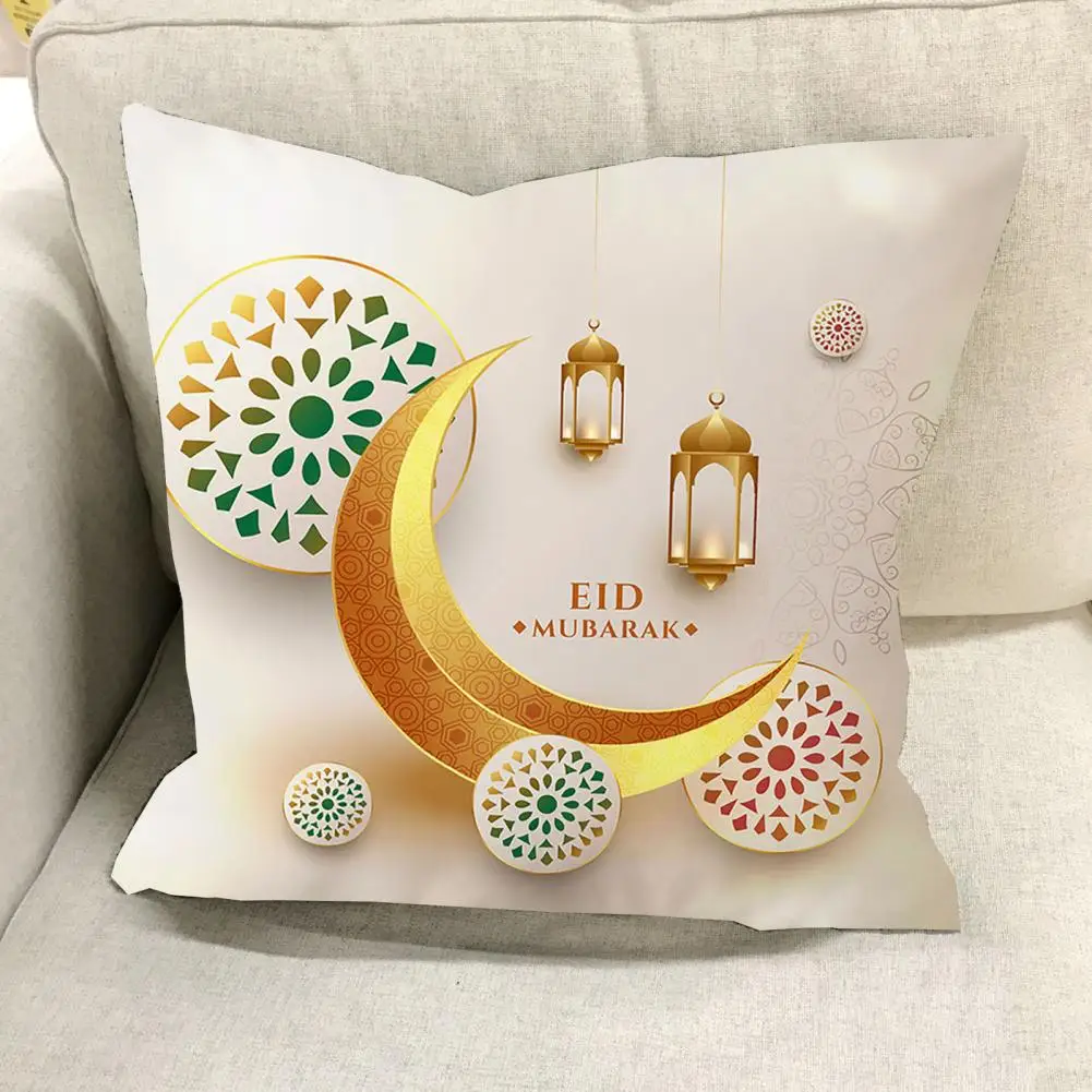 Beautiful Cushion Case Non-Fading Create Atmosphere Multiple Styles Moon Star Printing Pillowcase Cushion Cover Decor