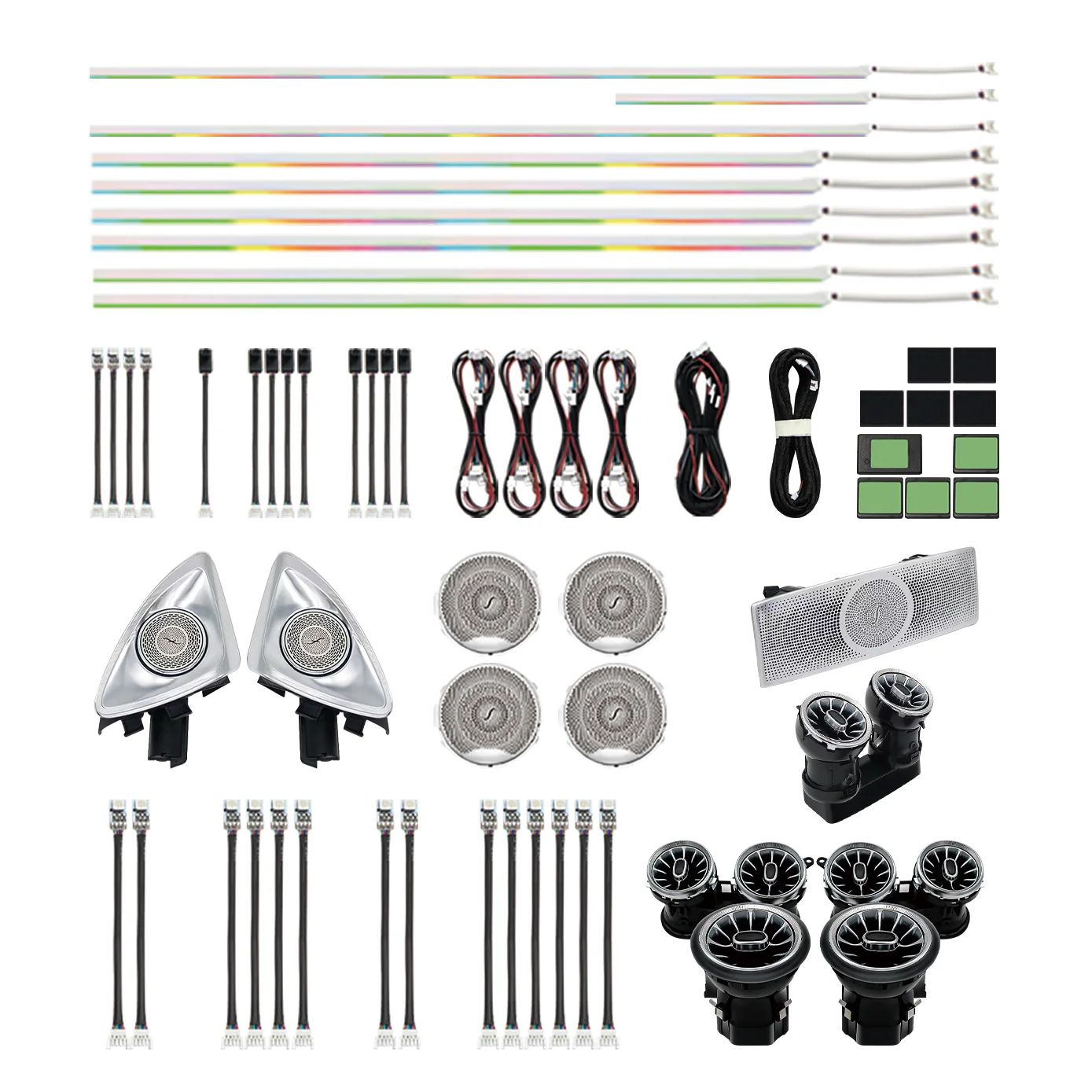 

Для Mercedes Benz E Class W213 Комплект окружающего освещения и W205 Ambient Light Турбина Воздуховыпускное отверстие двери Автомобильное внутреннее освещение автомобиля