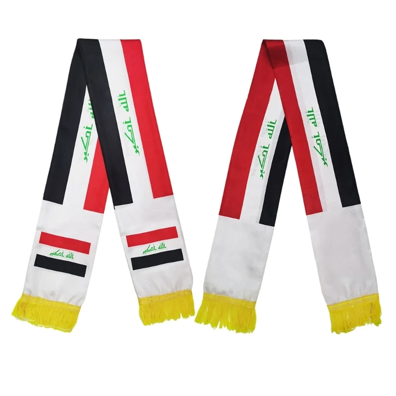 

Iraq Turban Headwear for Men and Women Scarf Iraq Flags Print Stole Dropship