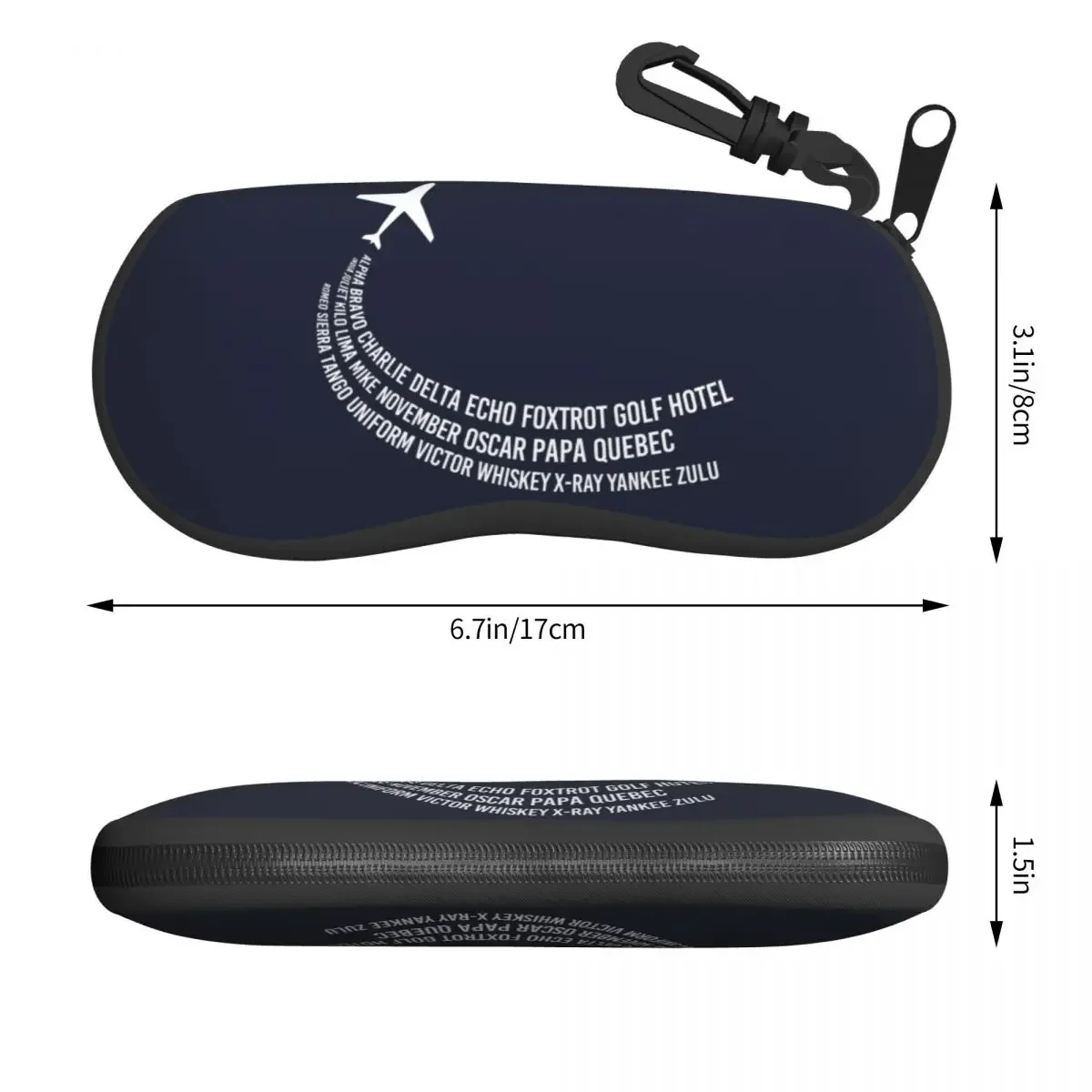 Custom Phonetic Alphabet Pilot Airplane Shell Glasses Case Fashion Aviation Aviator Eyeglasses Case Sunglasses Protector Box