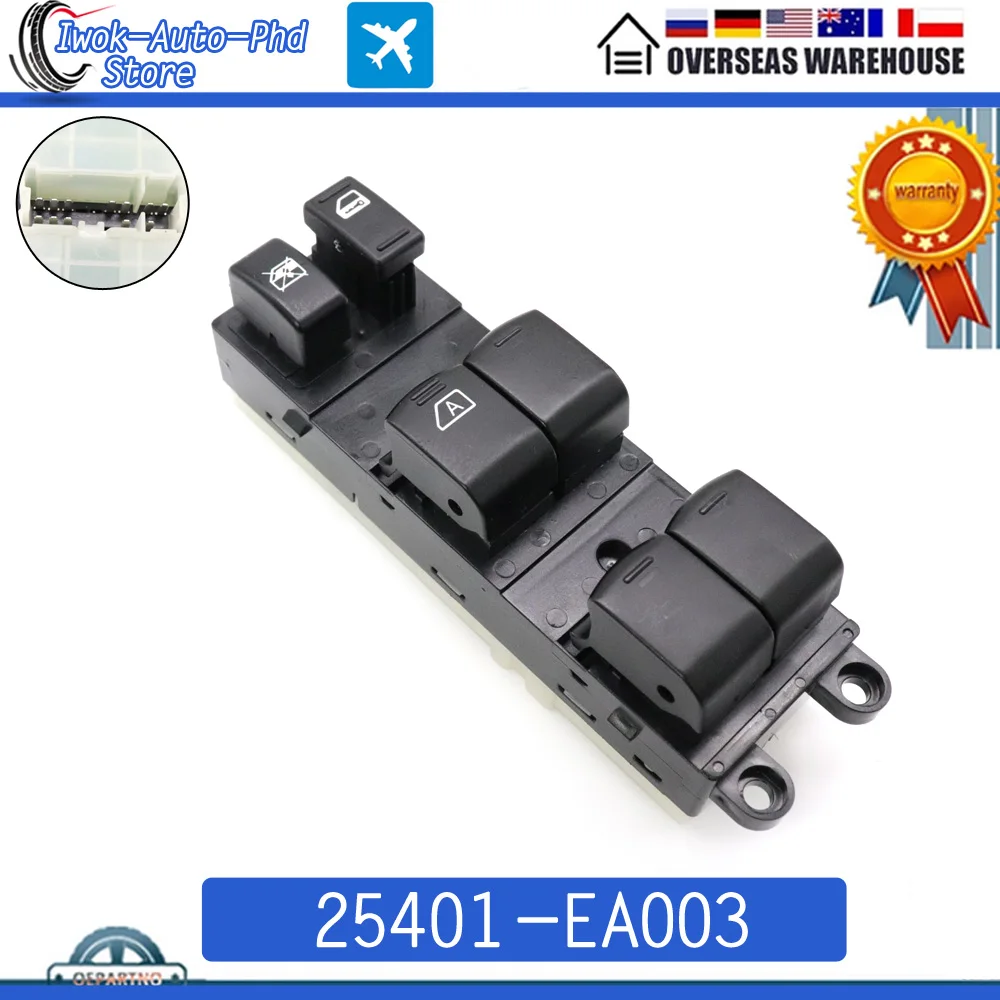 25401-EA003 Car Electric Master Control Lifter Power Window Switch Button for Nissan Frontier Xterra 2.5L 4.0L 25401EA003