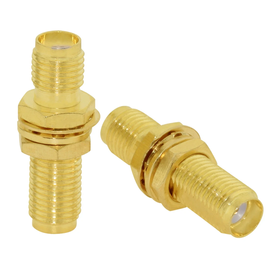 1pc  SMA Female Switch Jack Bulkhead Nut RF Coax Adapter Coupler  Goldplated Straight Type Wholesale  SMA Connector