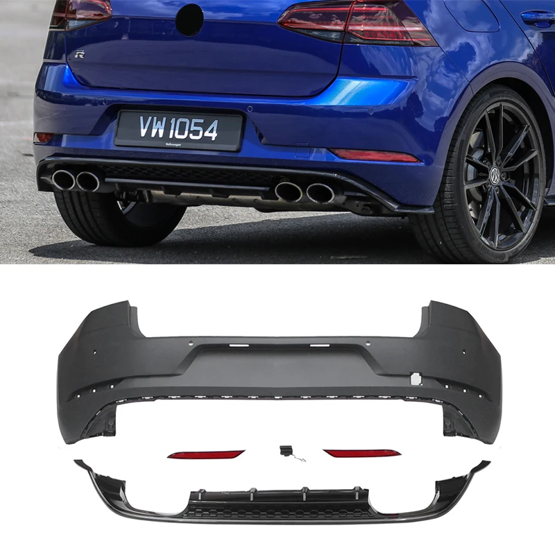 Parts for Volkswagen 2013-2017 rear bumper diffuser spoiler For VW Golf 7 MK7 golf 7.5 R body kits