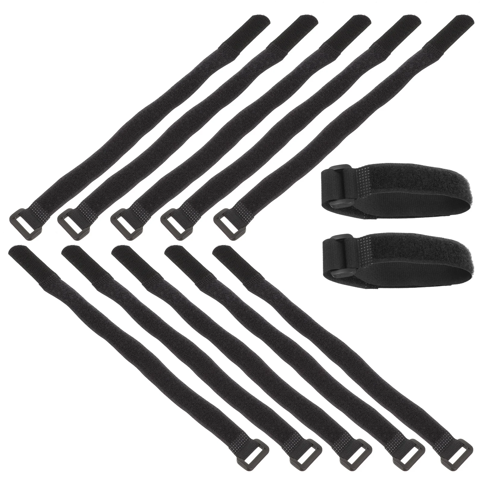 

12pcs Reusable Cable Straps Hook Loop Tie Straps For Wire Cord Organizer Fixing Bike Pump Yoga Mat Skis Gear Replacement