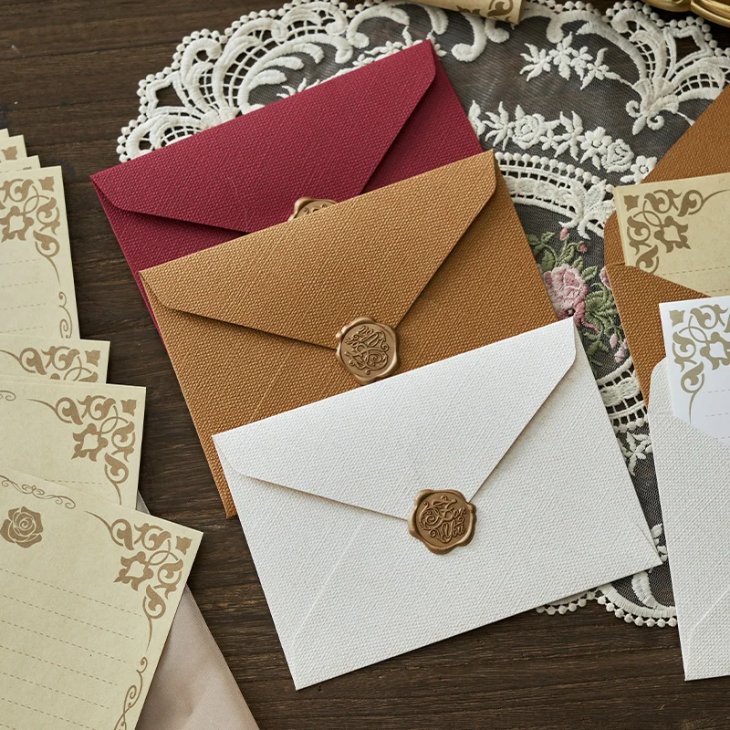 Ins Envelopes simples para almofadas para carta, cartões do convite do partido do casamento, tampa do cartão postal, papelaria coreana, material de